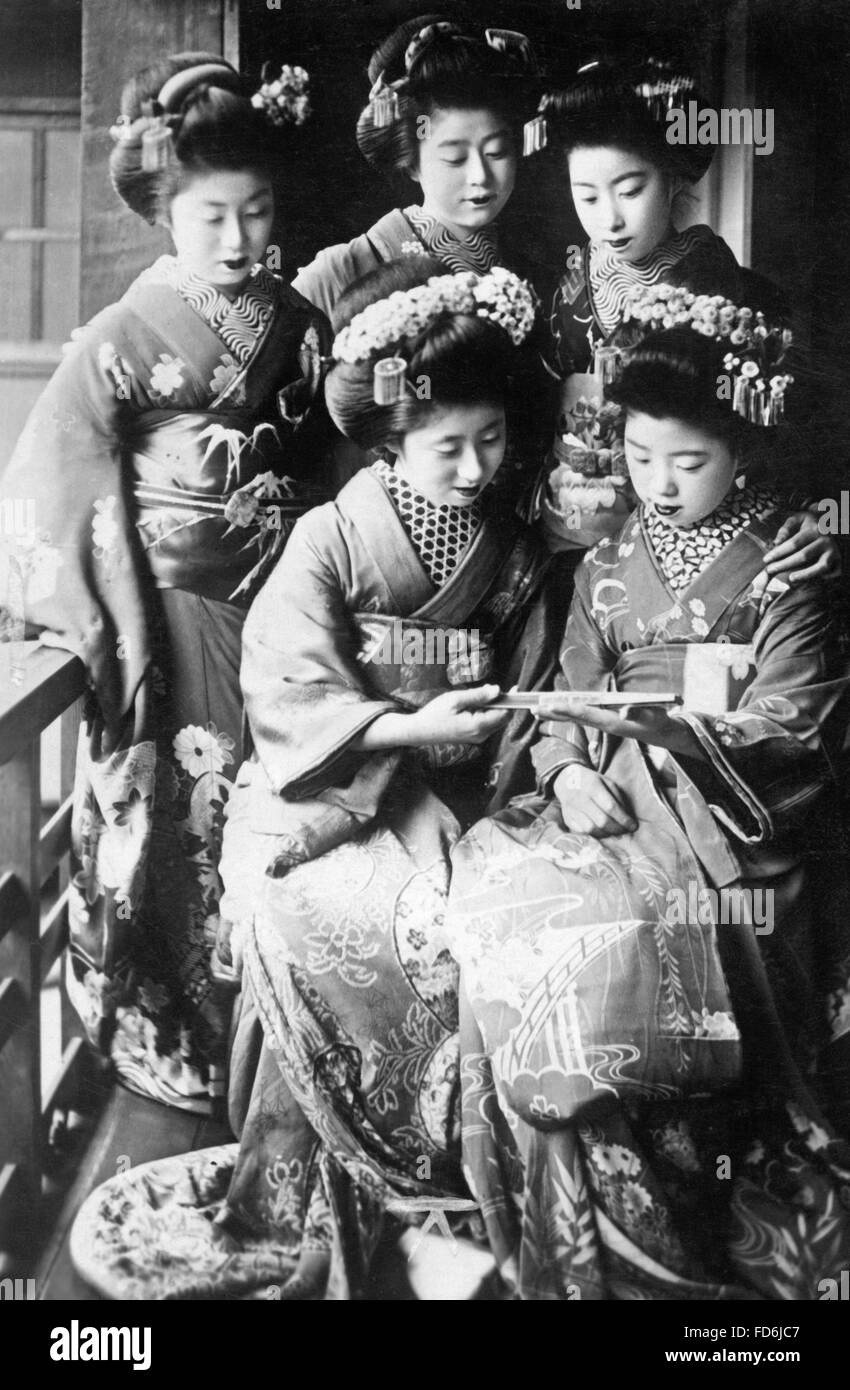 Ragazze in Giappone, 1933 Foto Stock