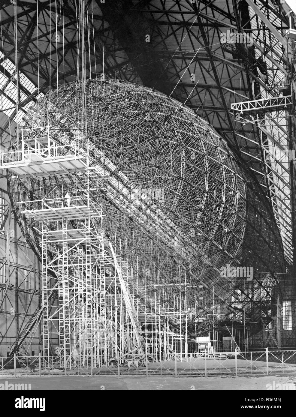 Zeppelin LZ 129 'Hindenburg' in costruzione Foto Stock