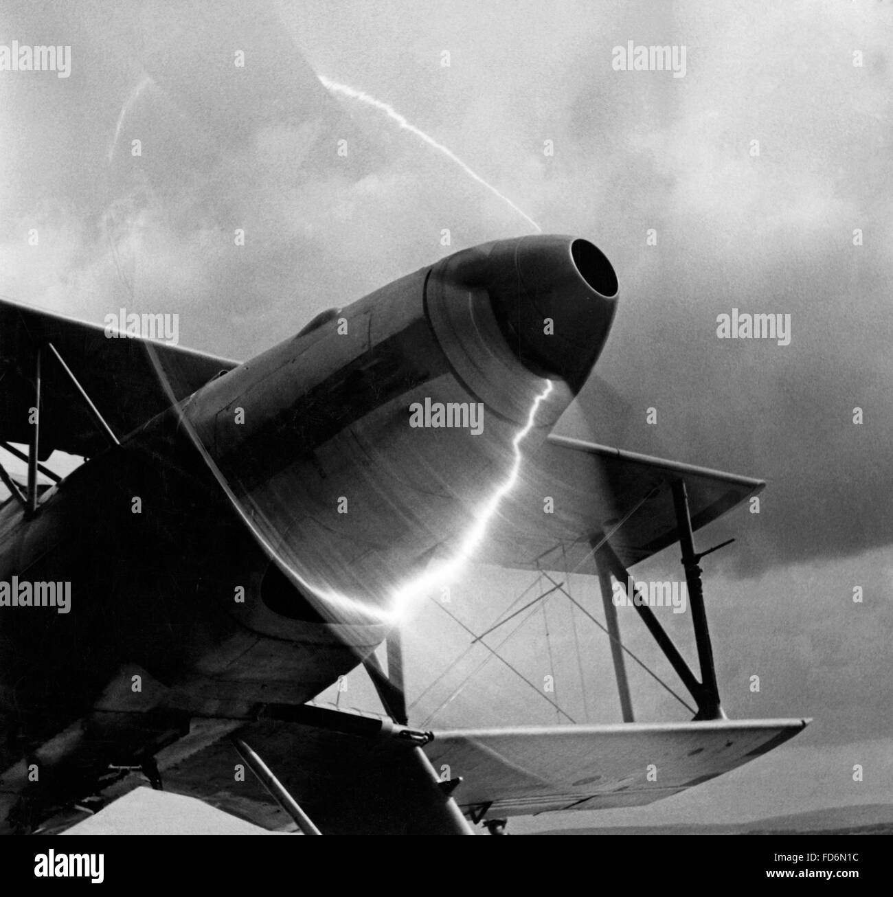 Doubledecker sul campo d'aviazione di Berlin-Adlershof, 1940 Foto Stock