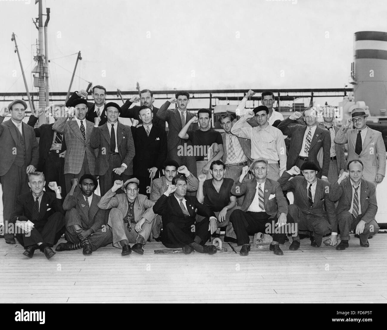 Membri delle Brigate Internazionali, 1939 Foto Stock