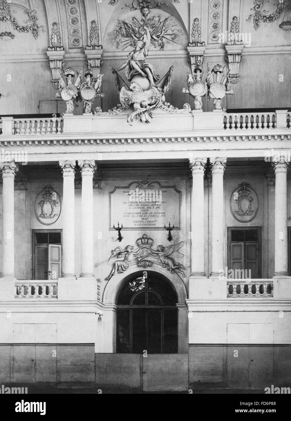 La Scuola di Equitazione Spagnola a Vienna, 1922 Foto Stock