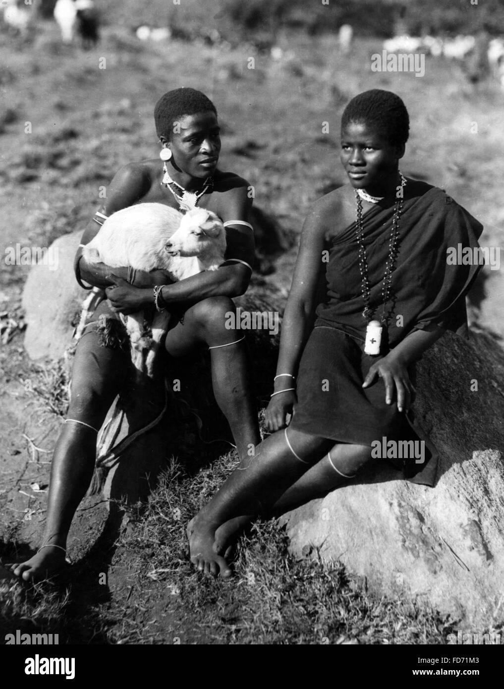 Zulu in Sud Africa, 1931 Foto Stock