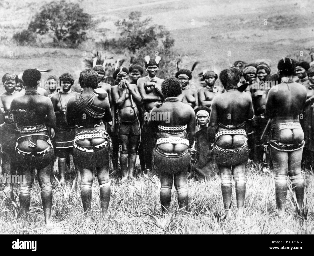 Zulu in Sud Africa, 1927 Foto Stock