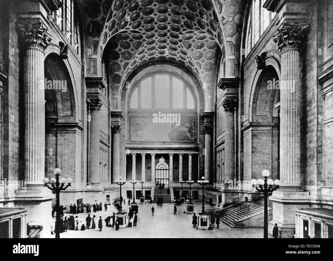 Atrio della stazione in New York City, 1900 Foto Stock
