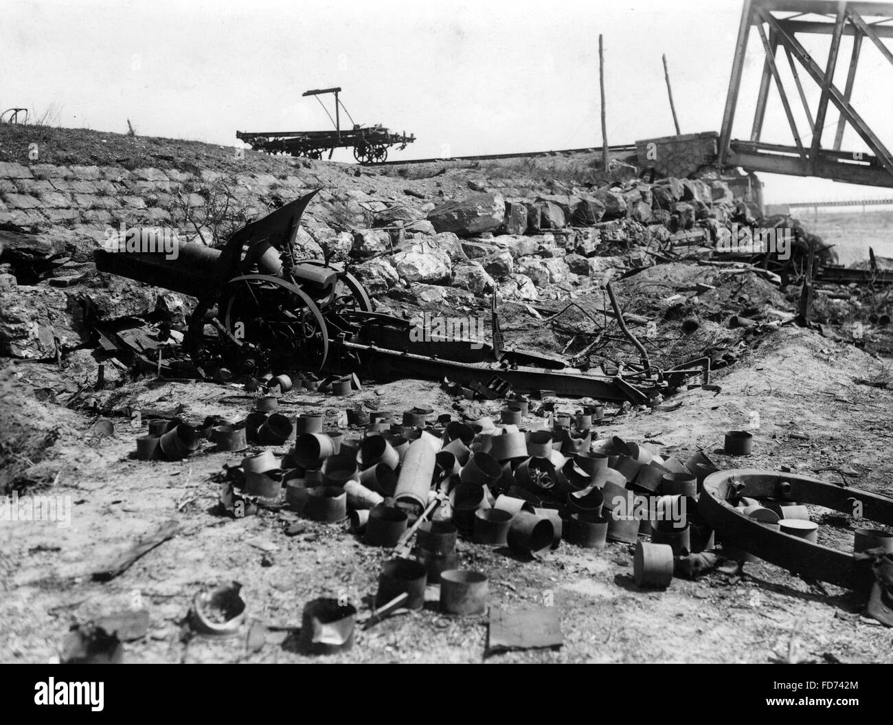 Lasciato alle spalle dopo una battaglia Foto Stock