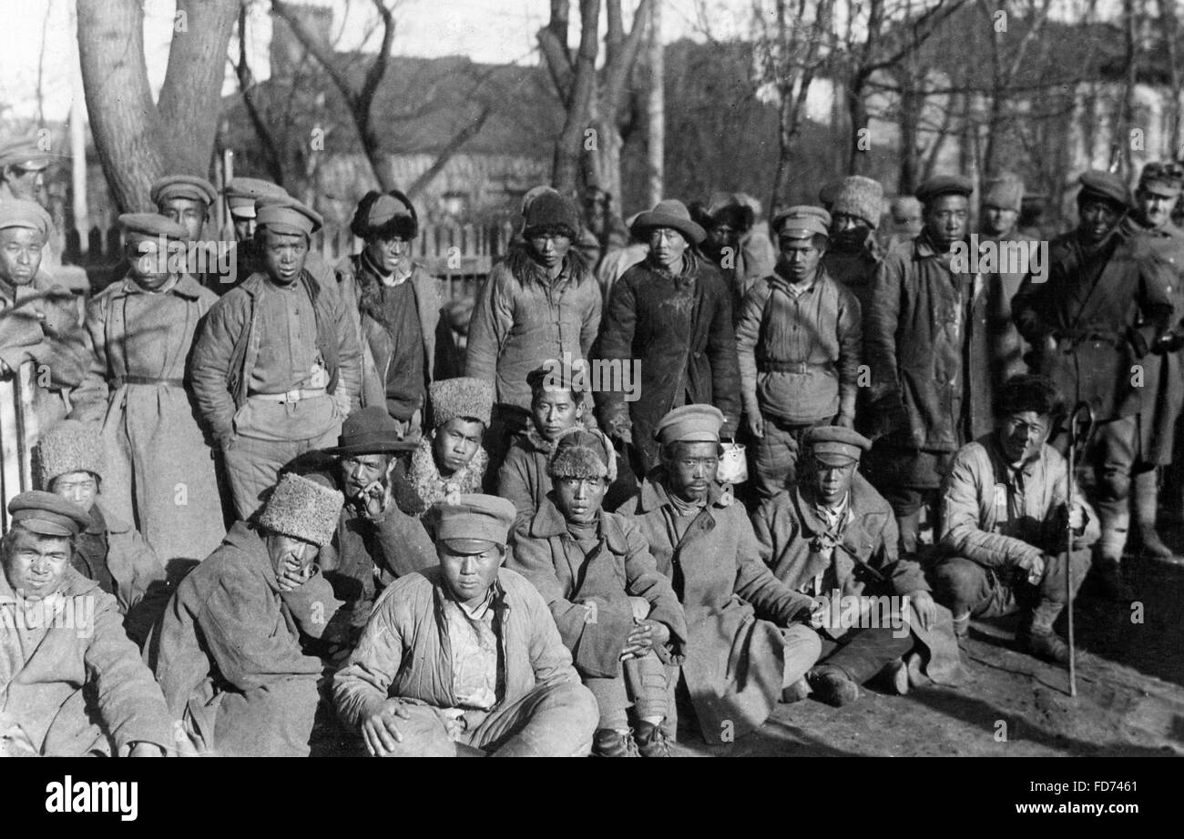 Giapponese di prigionieri di guerra, 1918 Foto Stock