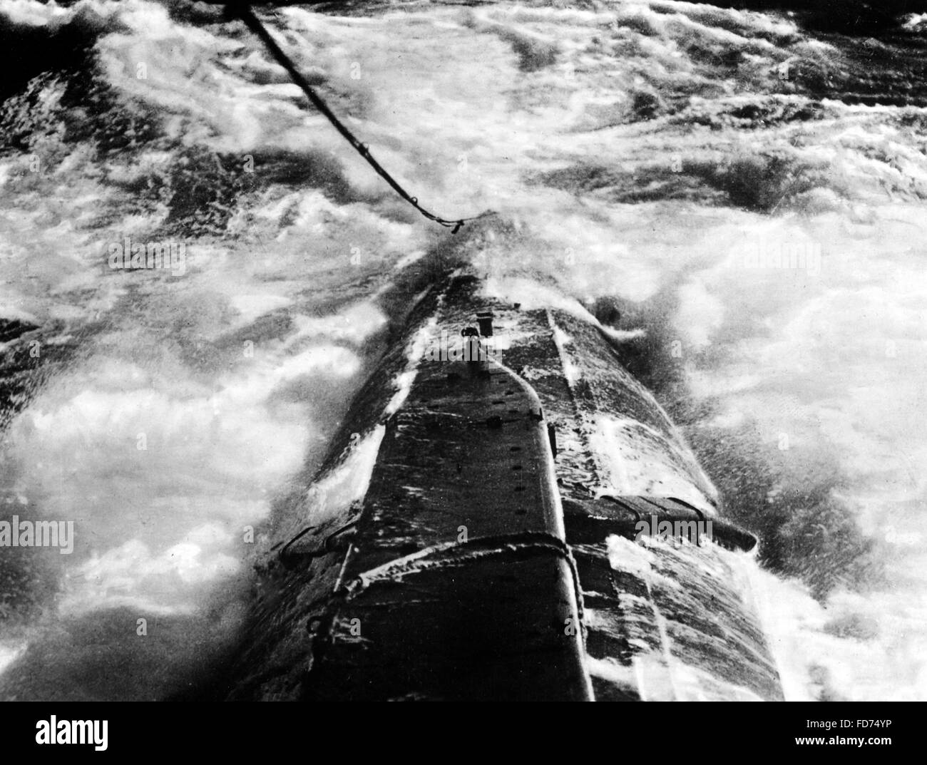 Sommergibile tedesco durante il viaggio, 1915 Foto Stock