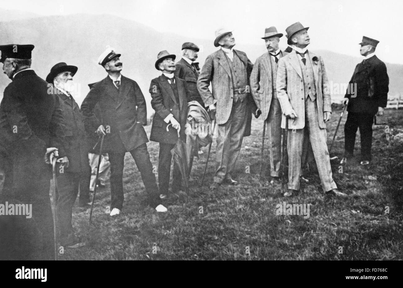 Wilhelm II visita in Norvegia con i dirigenti e gli artisti, 1912 Foto Stock