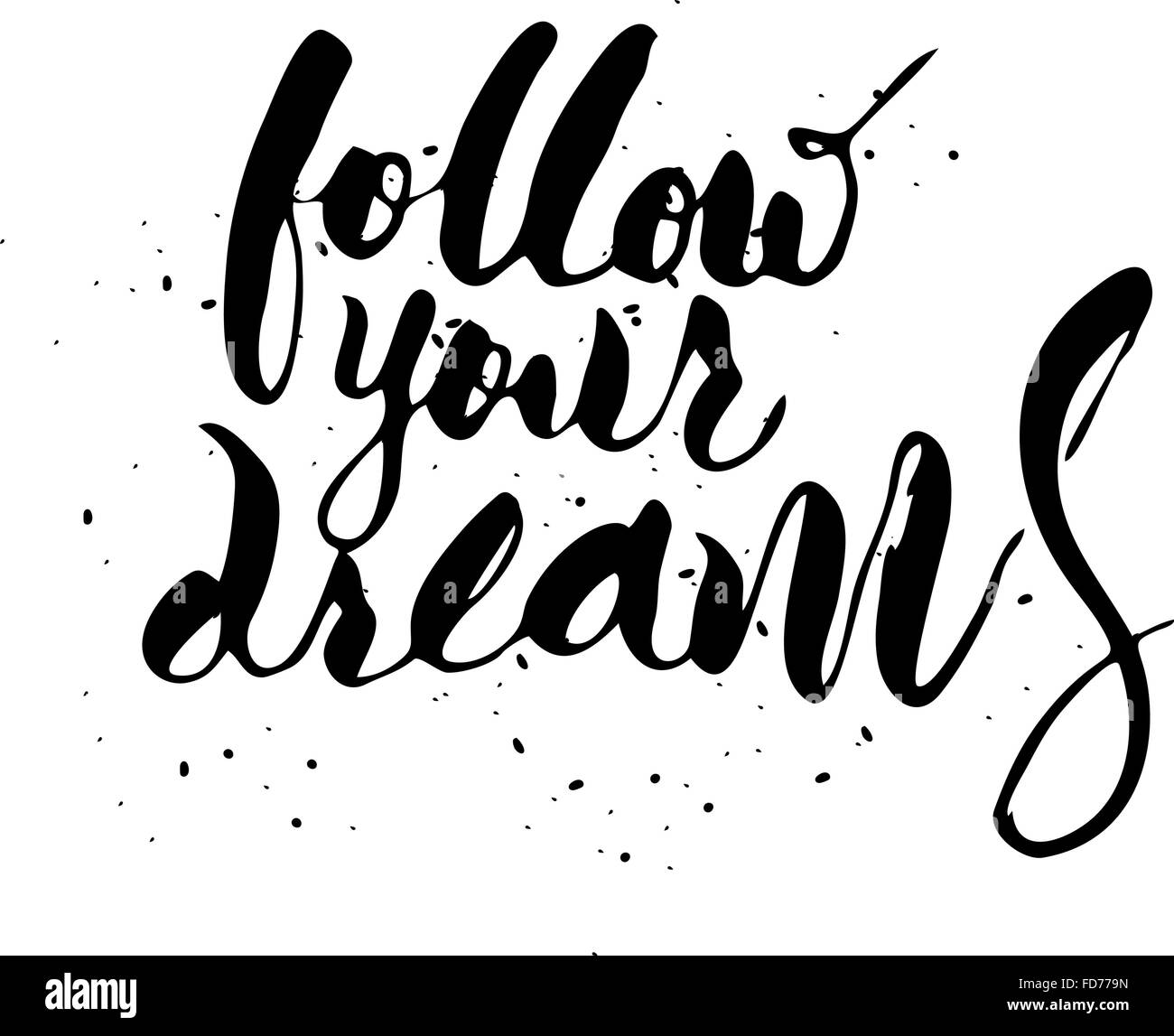 Seguire i tuoi sogni. Illustrazione Vettoriale