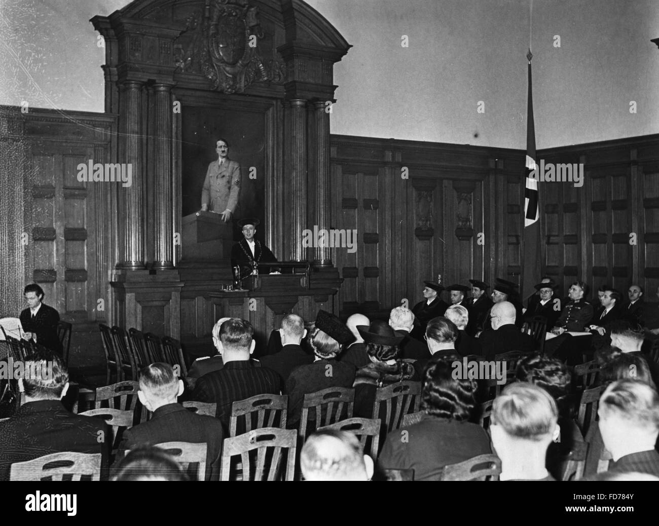 Celebrazione della 'Fondazione del Reich" a Berlino, la Scuola di Economia, 1942 Foto Stock