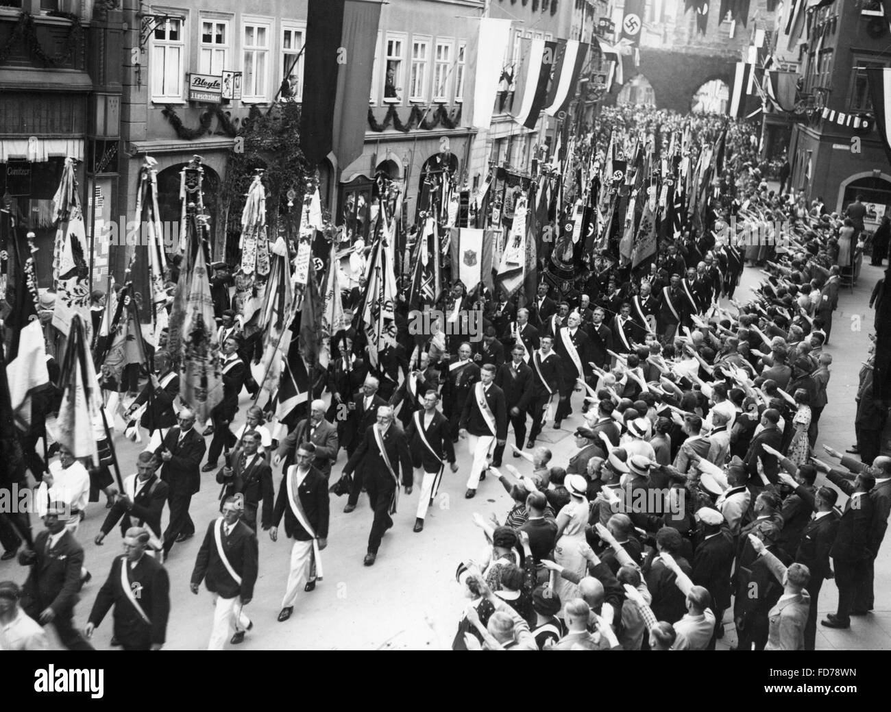 75 anni di Ginnastica tedesco Associazione in Coburg, 1935 Foto Stock