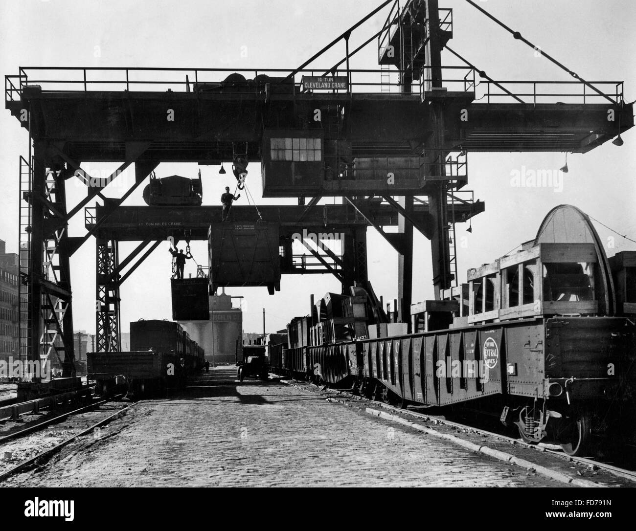 Stazione di trasbordo negli Stati Uniti, 1938 Foto Stock