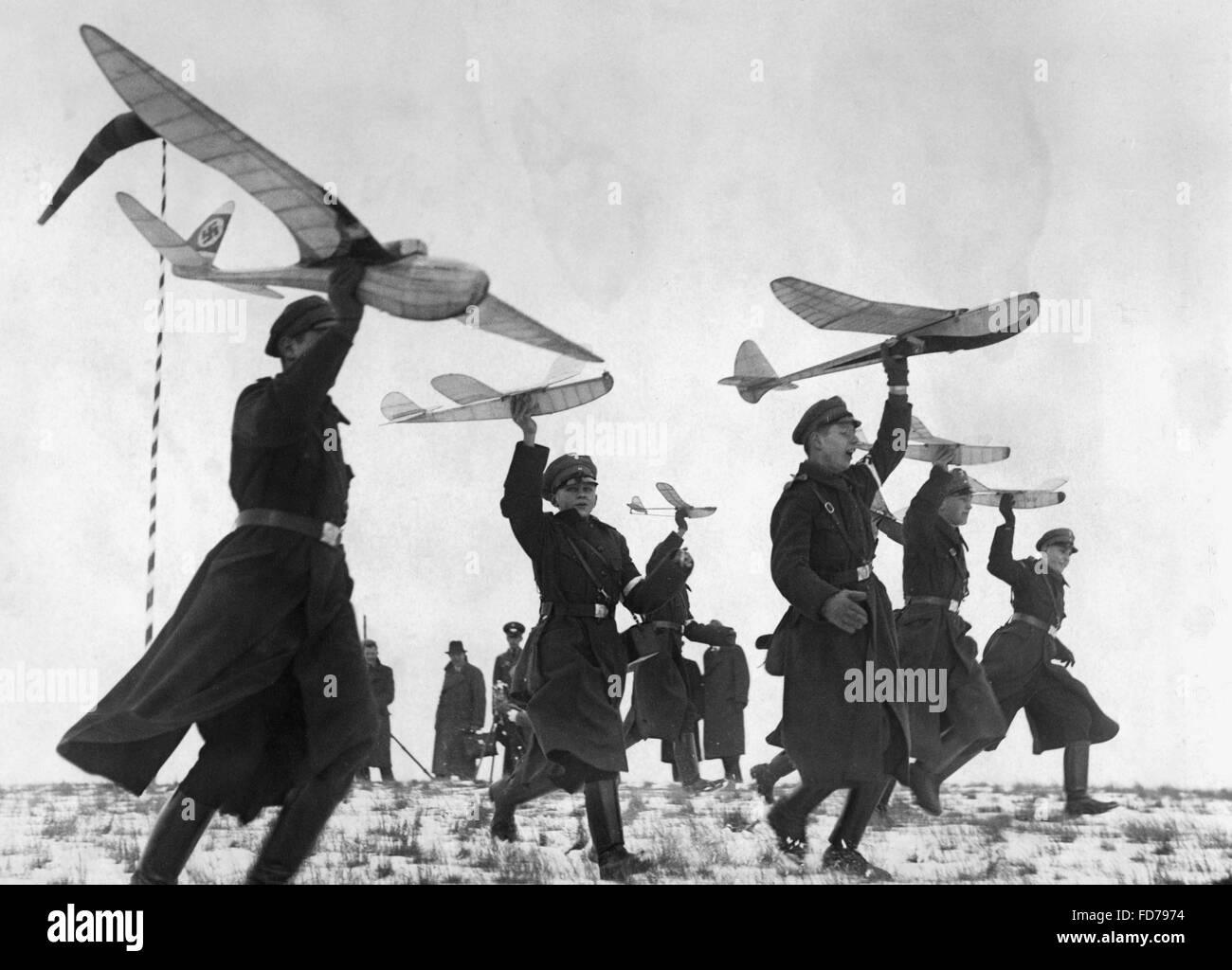 La scuola di parapendio Rhinow durante il periodo nazista Foto Stock