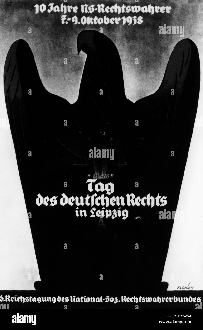 Il poster della 'Day di diritto tedesco', 1938 Foto Stock