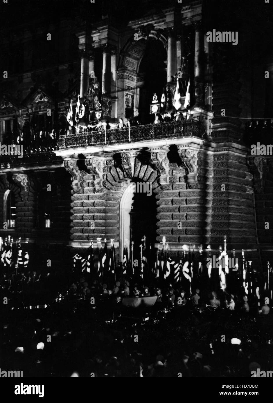 Adolf Hitler a Hamburg City Hall, 1934 Foto Stock