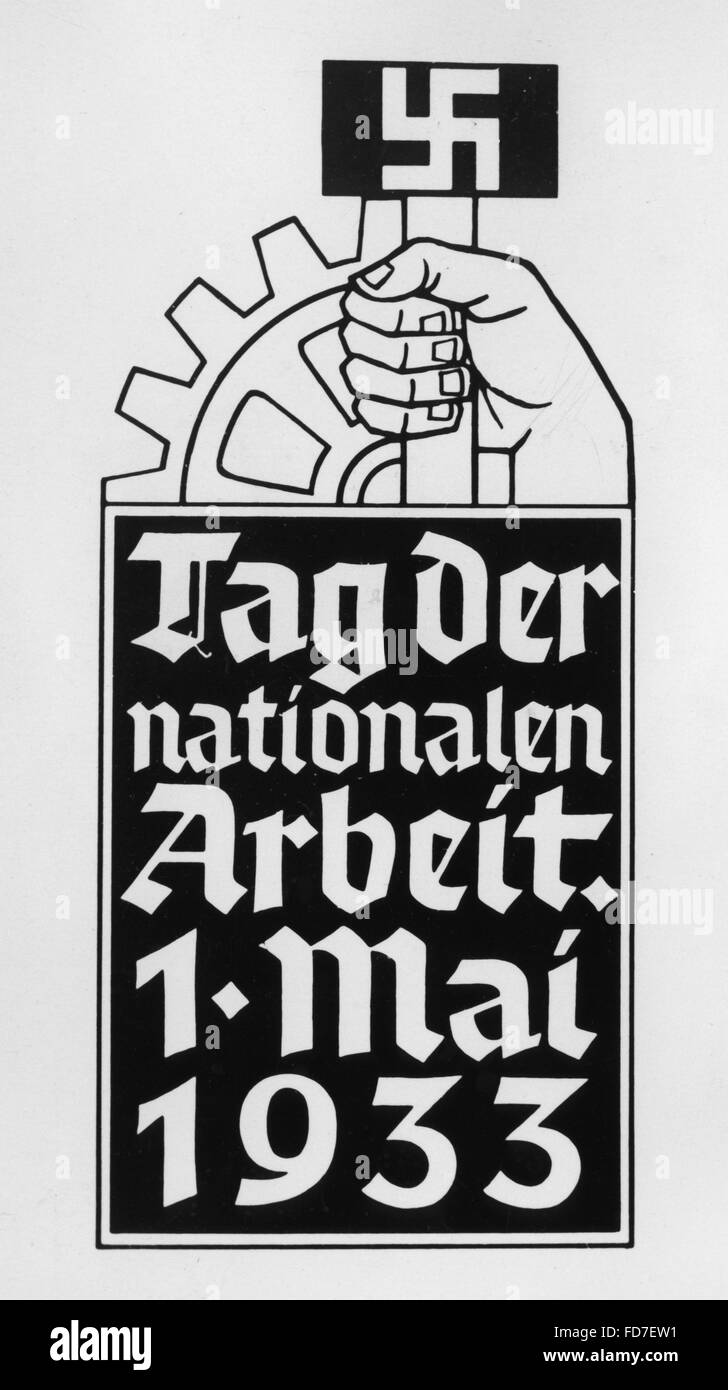 Emblema per il 1 maggio, 1933 Foto Stock