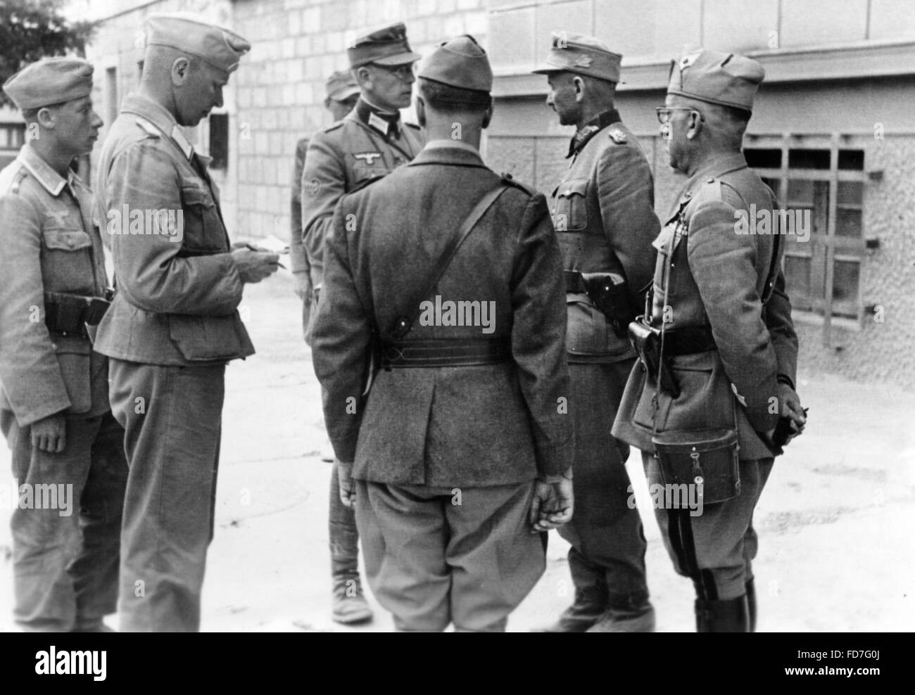 Negoziati di truppe italiane a Knin, 1943 Foto Stock