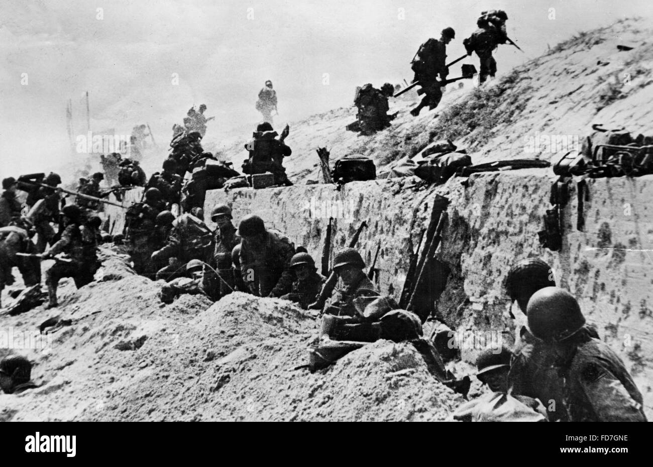 Soldati americani sul D-Day, 06.06.1944 Foto Stock
