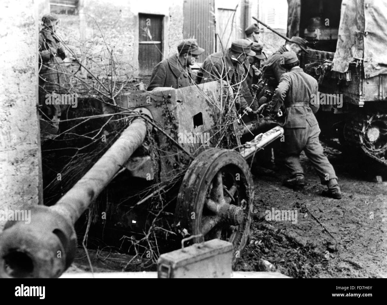 Anti-pistola serbatoio della Wehrmacht sul fronte occidentale, 1945 Foto Stock