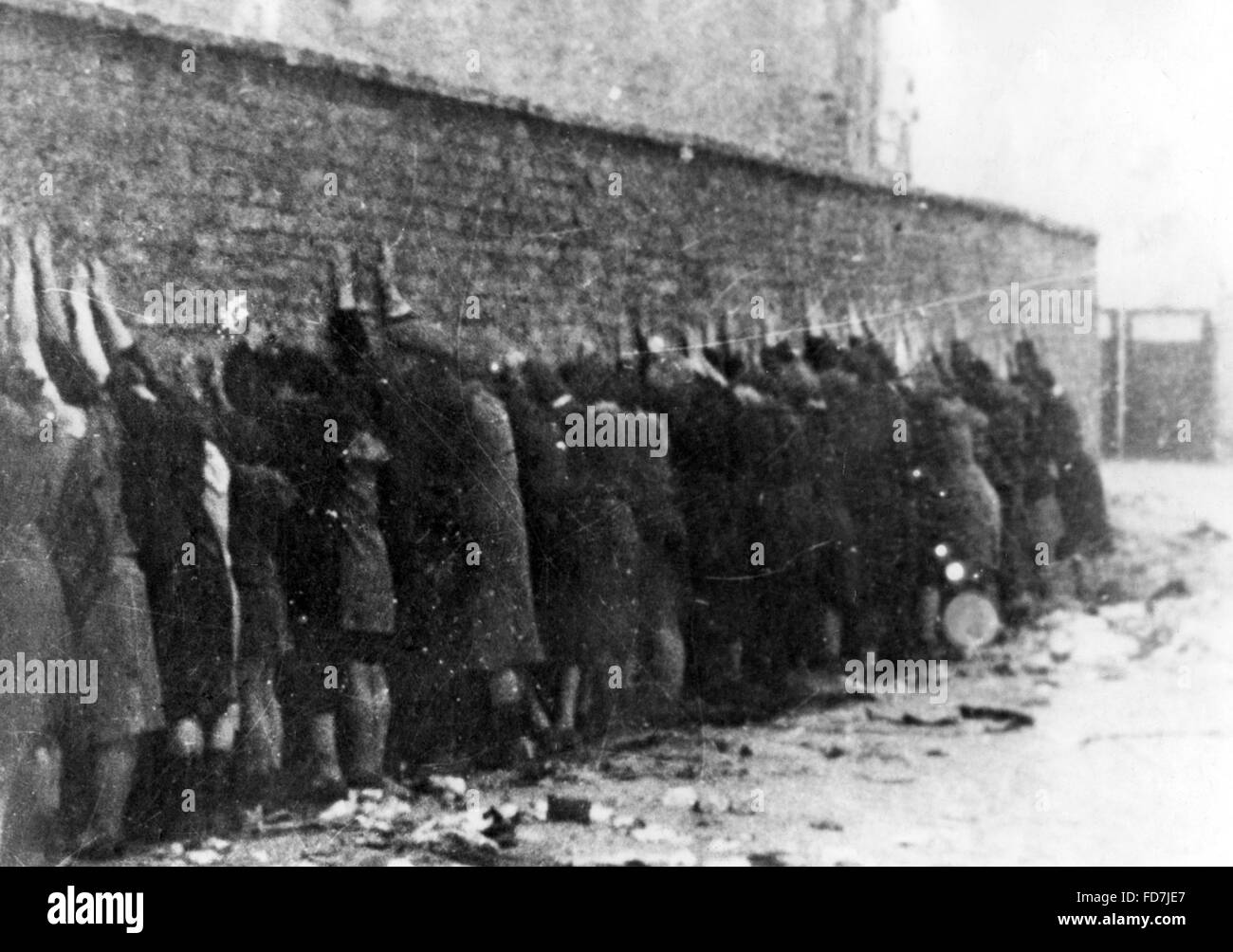 Esecuzione di massa durante l'insurrezione del Ghetto di Varsavia Foto Stock