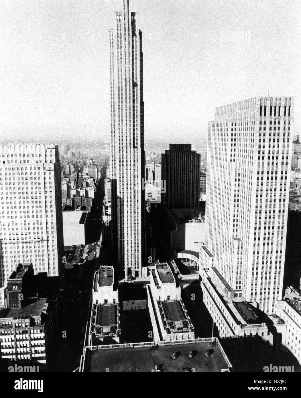 Il Rockefeller Center di New York City, 1937 Foto Stock