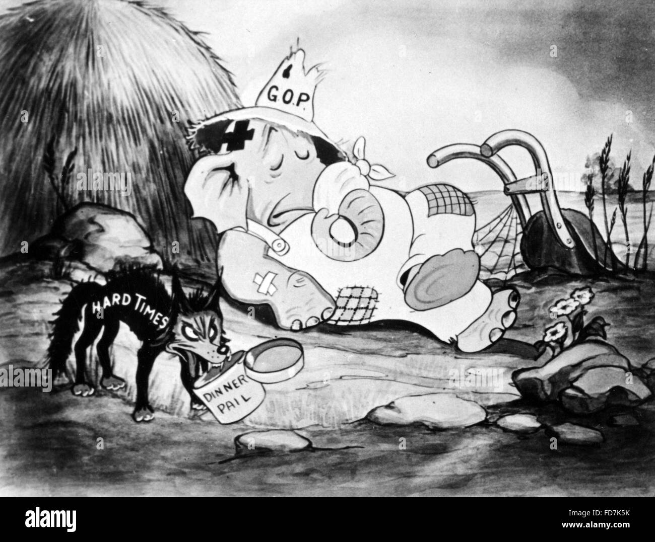 New Deal: Cartoon, 1936 Foto Stock