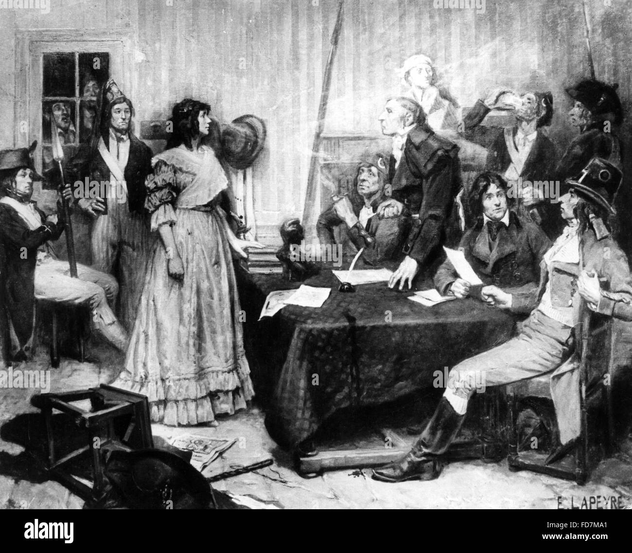 Rivoluzione francese: rivoluzione Tribunal, 1793-1799 Foto Stock