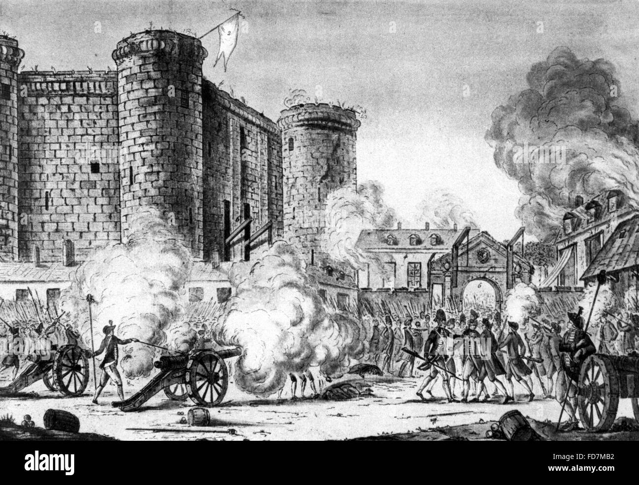 Rivoluzione francese: Storming della Bastiglia su 14.07.1789 Foto Stock