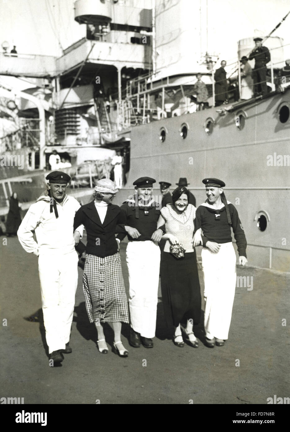 Della flotta tedesca visita a Swinoujscie, 1933 Foto Stock