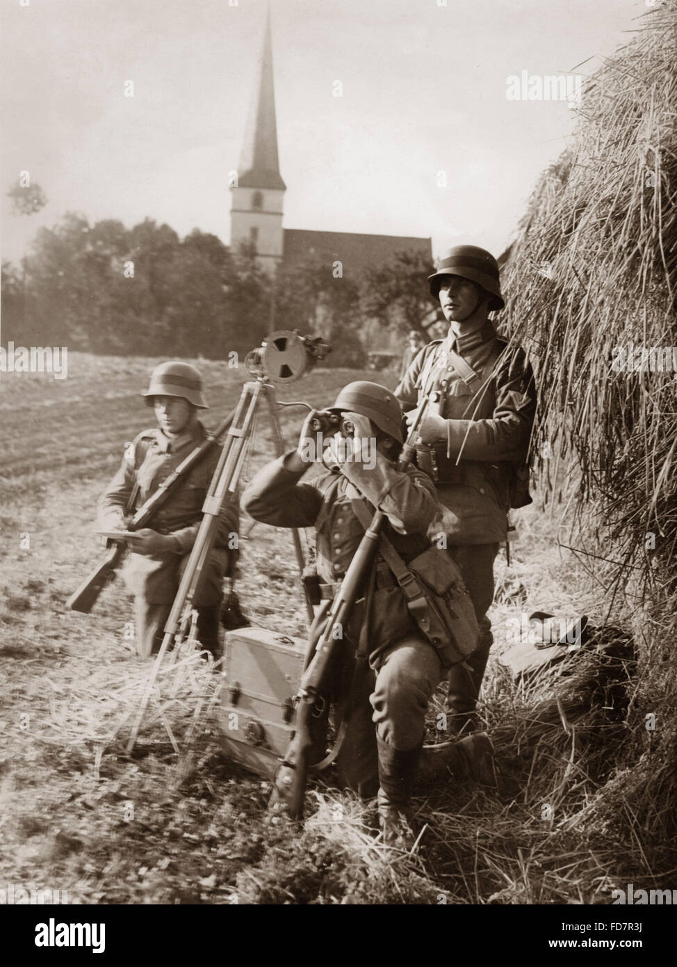 I soldati del Reichswehr durante una manovra, 1930 Foto Stock