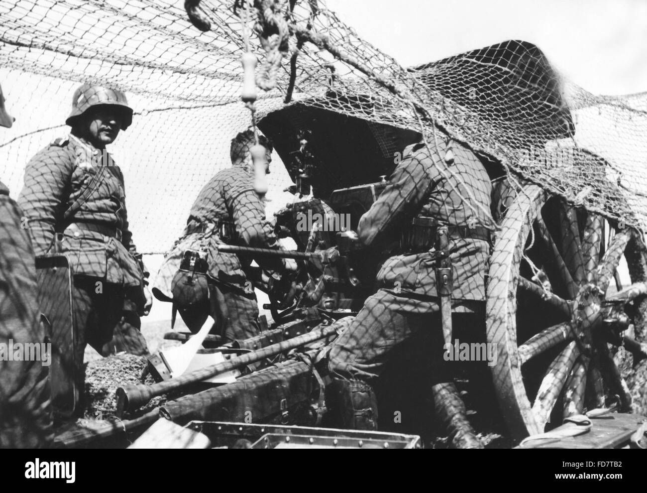 Pistola mimetizzata contro Aeroplani, 1938 Foto Stock