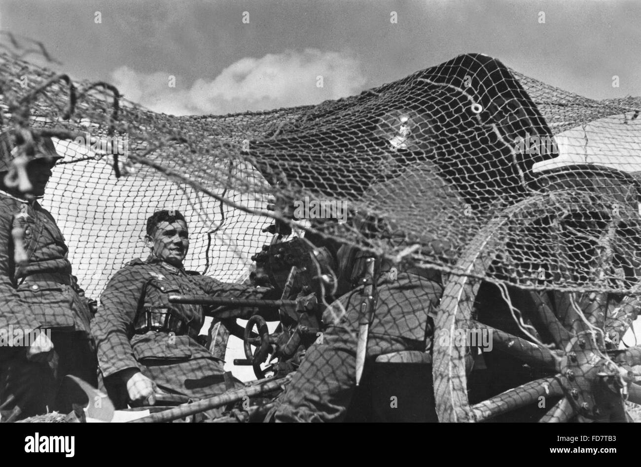 Pistola mimetizzata contro Aeroplani, 1938 Foto Stock