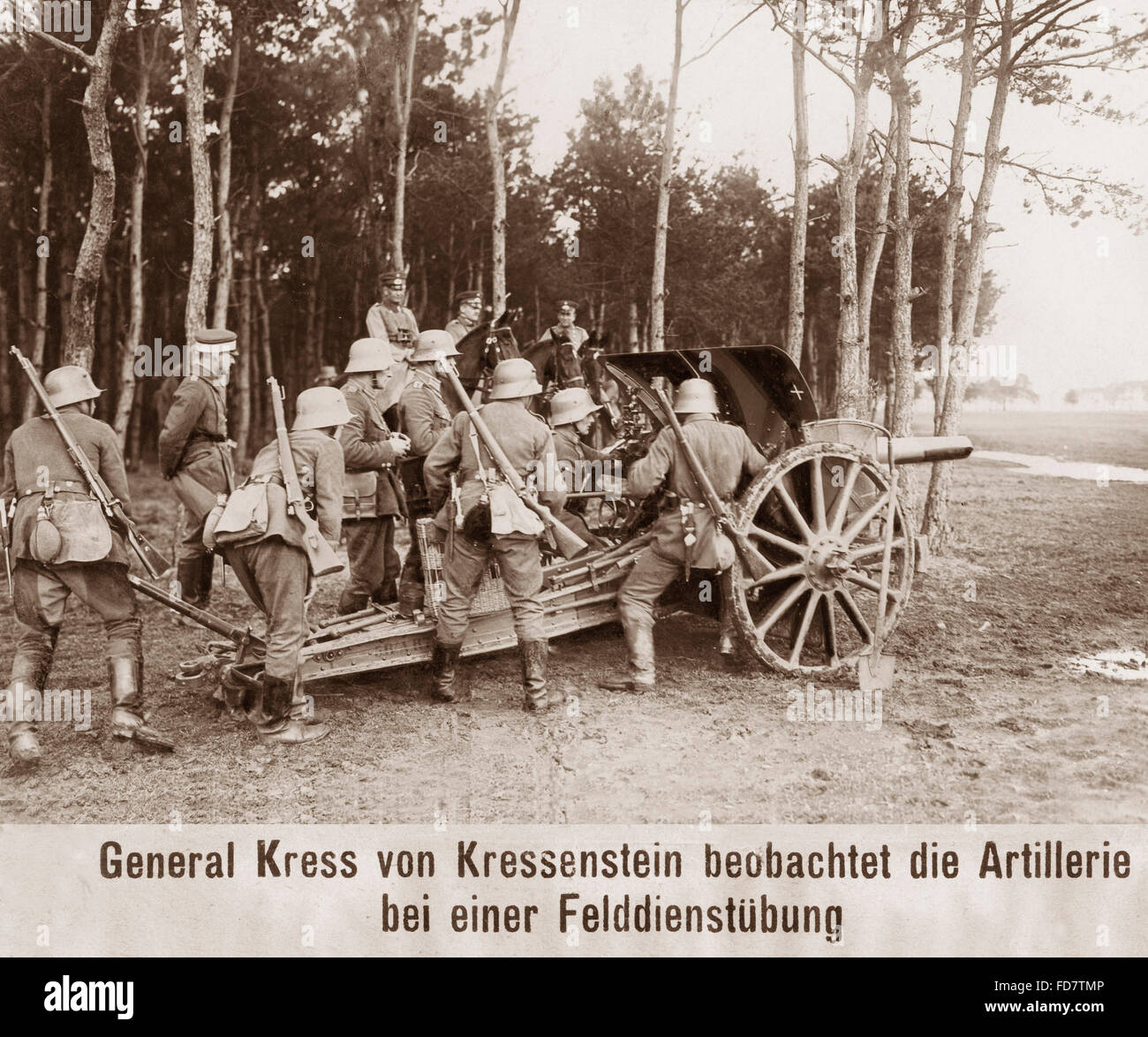 Generale Kress presso un campo esercizio del Reichswehr, 1924 Foto Stock