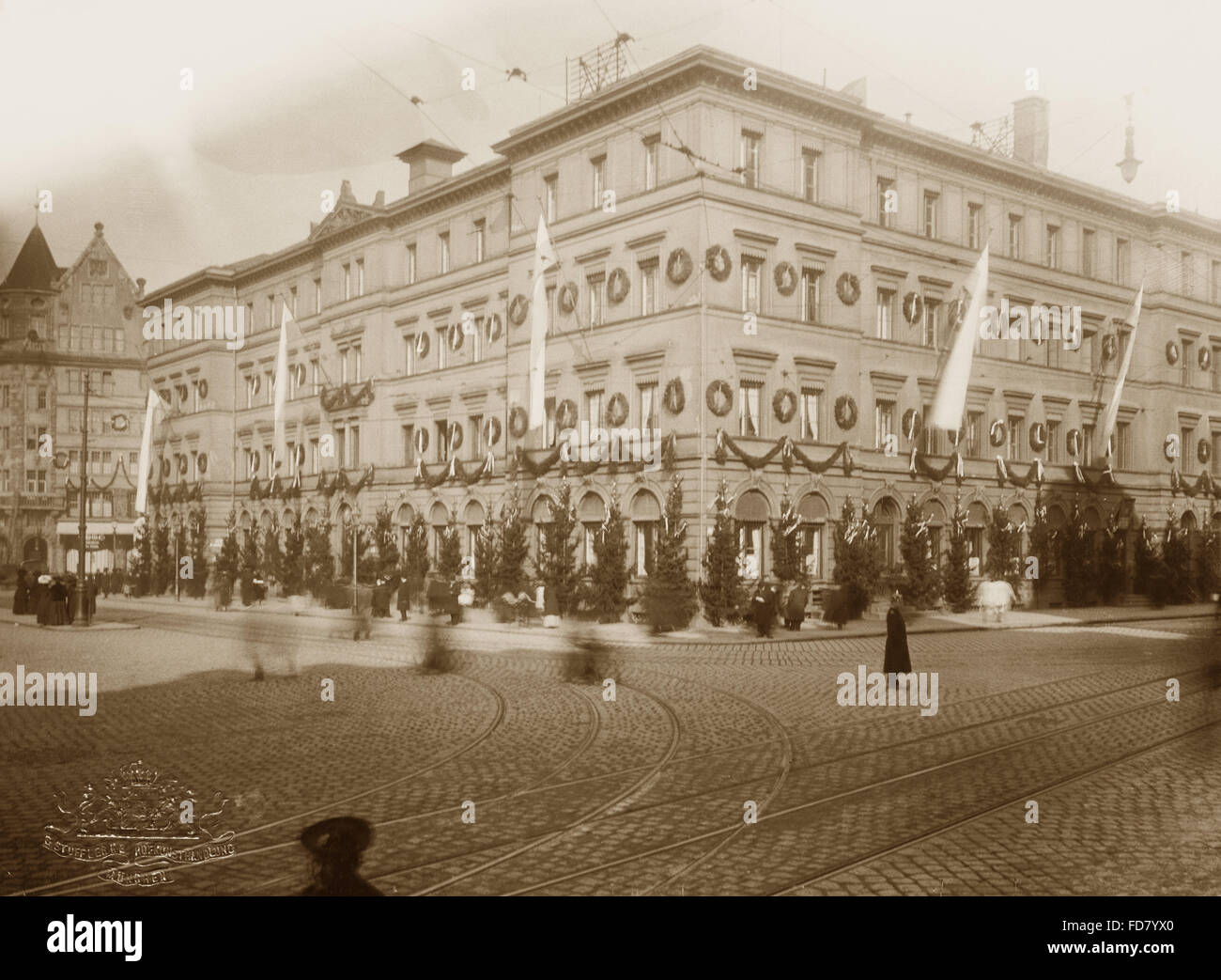Edificio a Monaco di Baviera, 1890-1910 Foto Stock