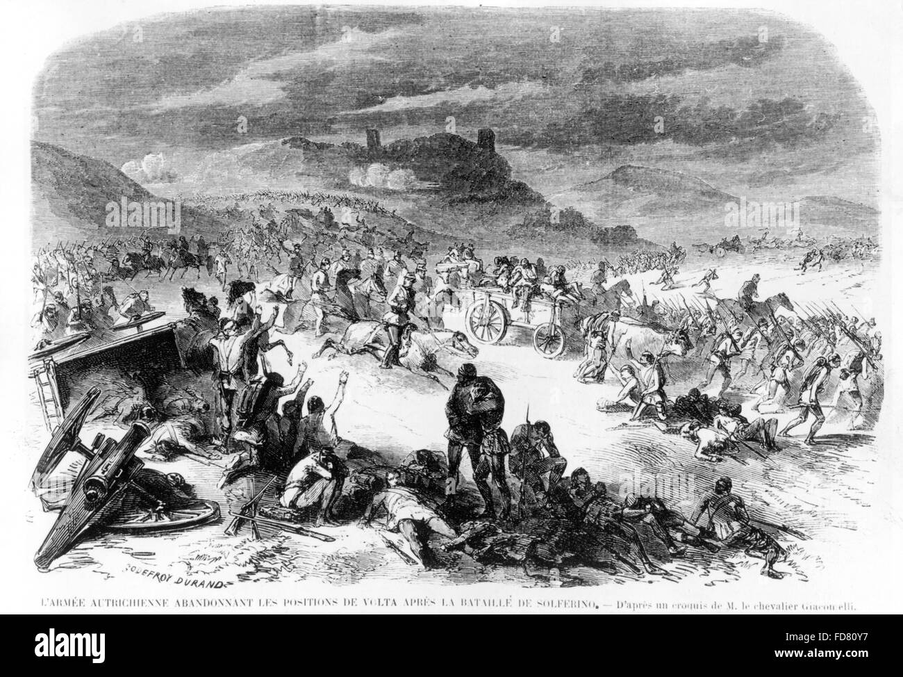 La battaglia di Solferino, 1859 Foto Stock