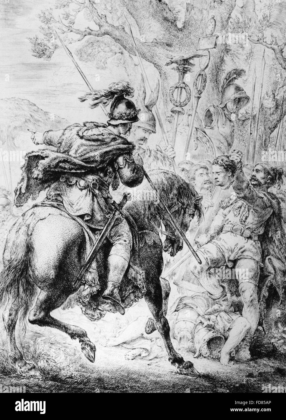 La battaglia della foresta di Teutoburgo Foto Stock