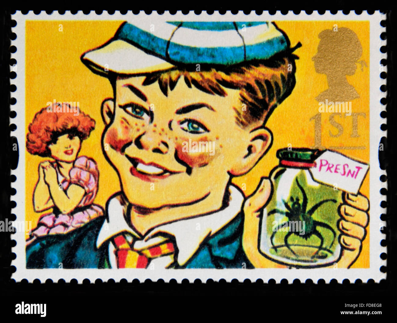 Francobolli. La Gran Bretagna. La regina Elisabetta II. 1993. Francobolli di auguri. "Regalo". Solo William (William libri).1st. Foto Stock