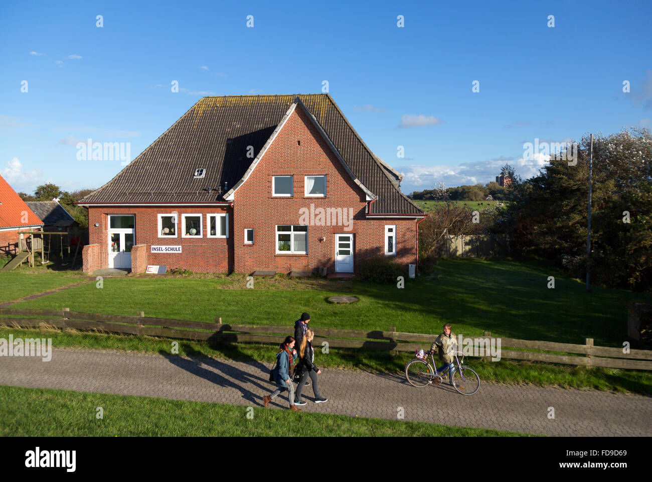 Neuwerk, la Germania, l'isola scuola sull'isola Neuwerk Foto Stock