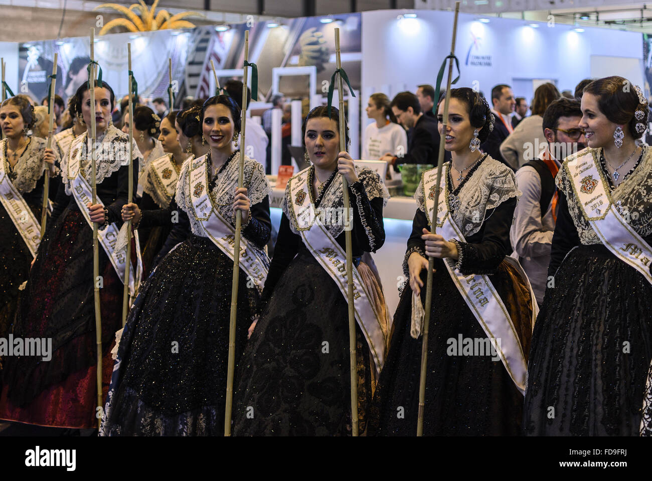 Una vista folcloristico in fiera Fitur, Madrid, Spagna Foto Stock