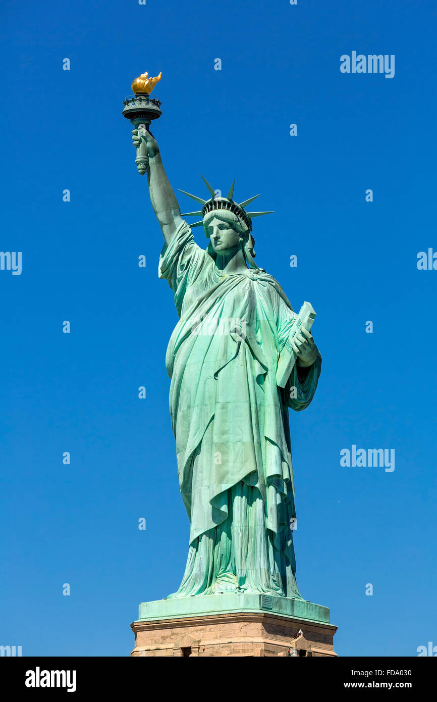 New York City, la Statua della Libertà Foto Stock