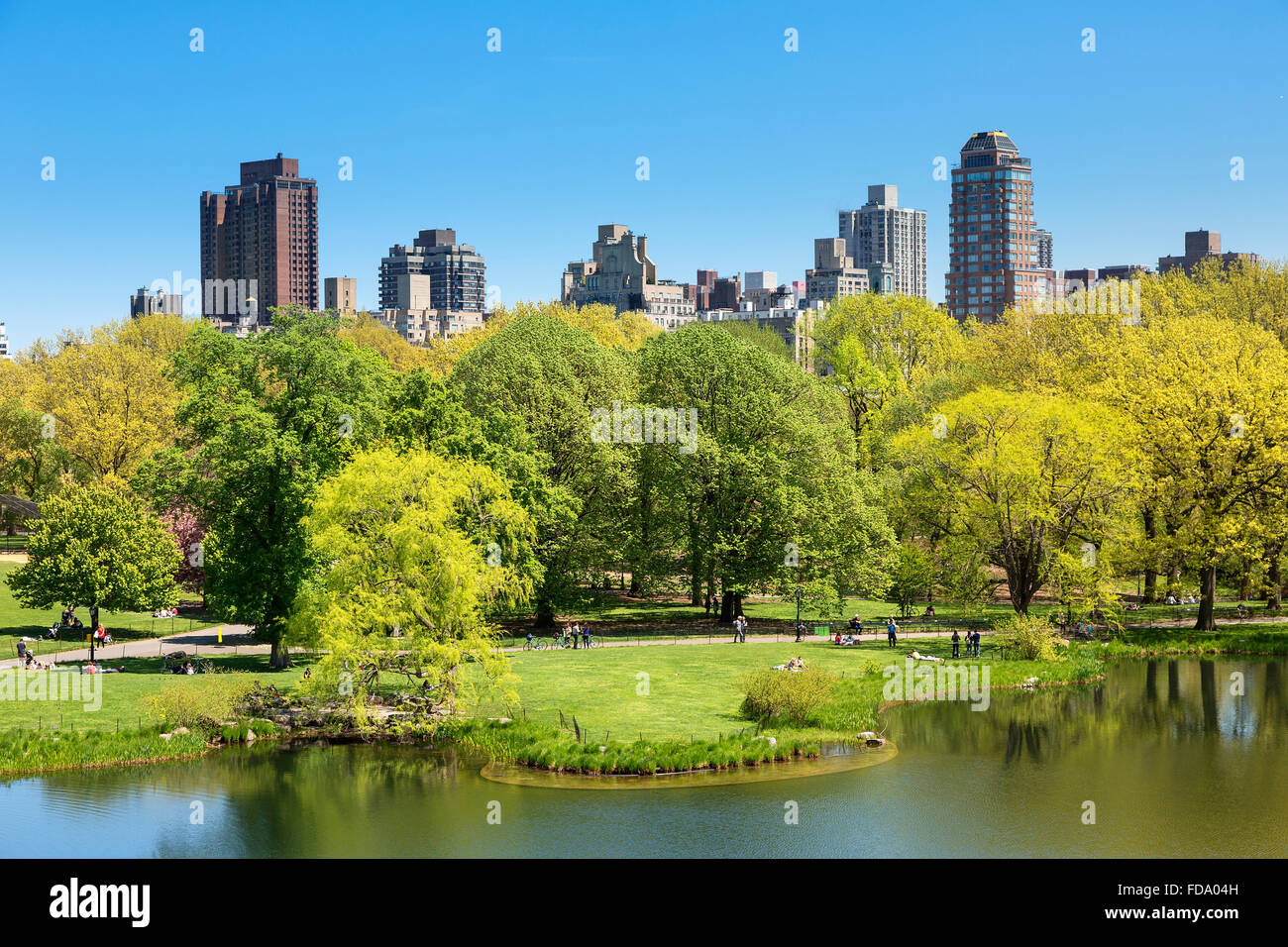 Alti edifici intorno a Central Park Foto Stock