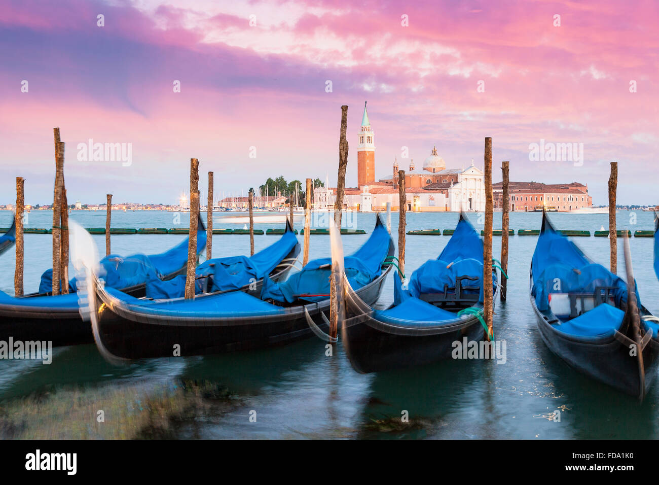 Venezia, vista sull'isola di San Giorgio dalla plazza san Marco Foto Stock