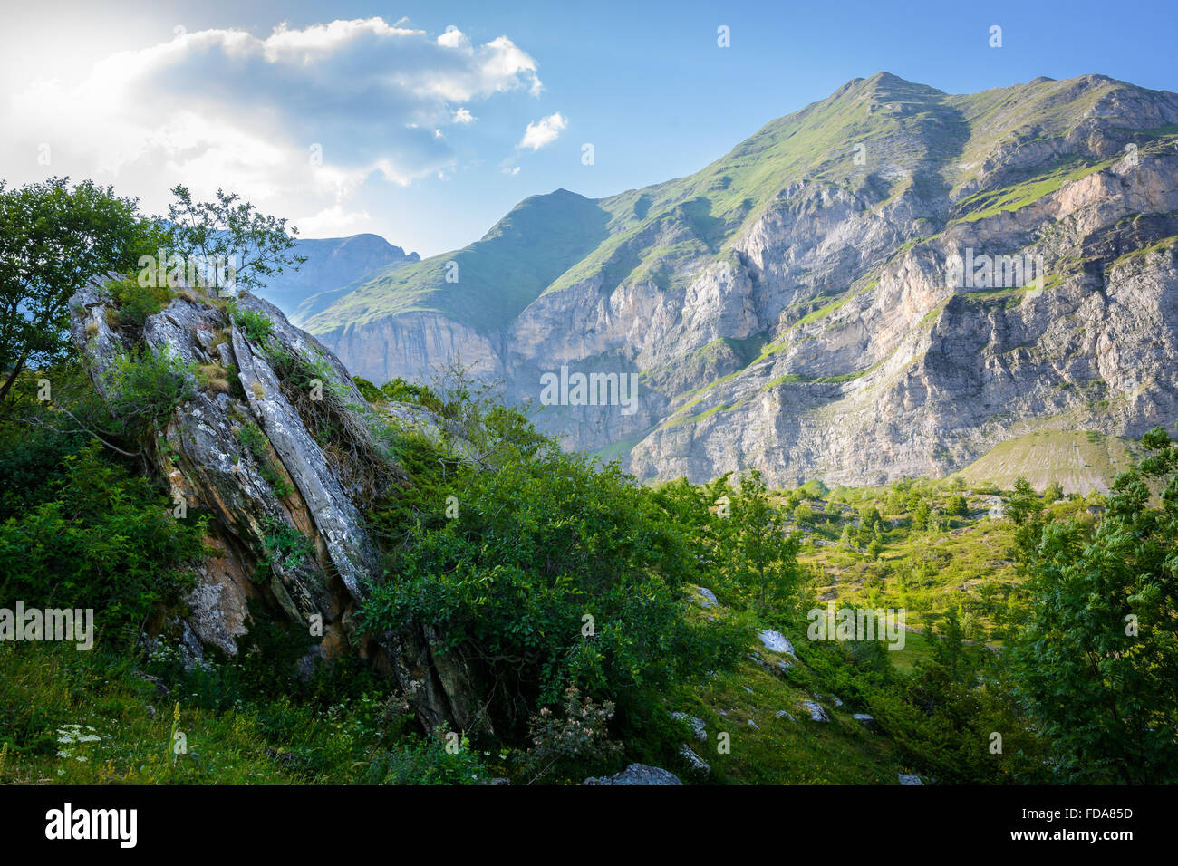 La gamma della montagna dei pirenei Foto Stock