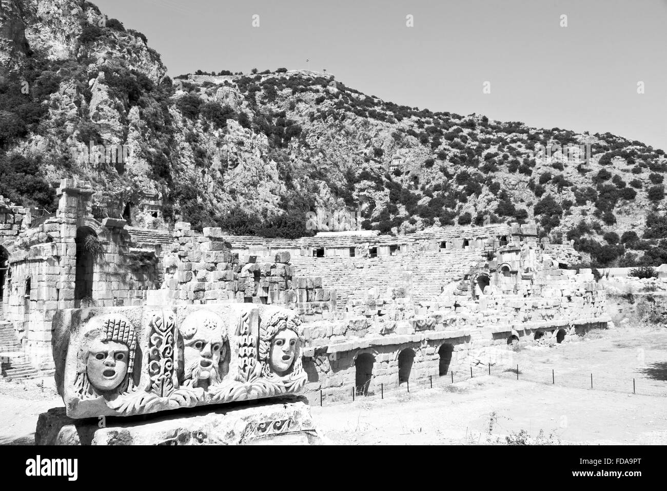 Di myra in turchia europa vecchia necropoli romana e tomba indigeni stone Foto Stock