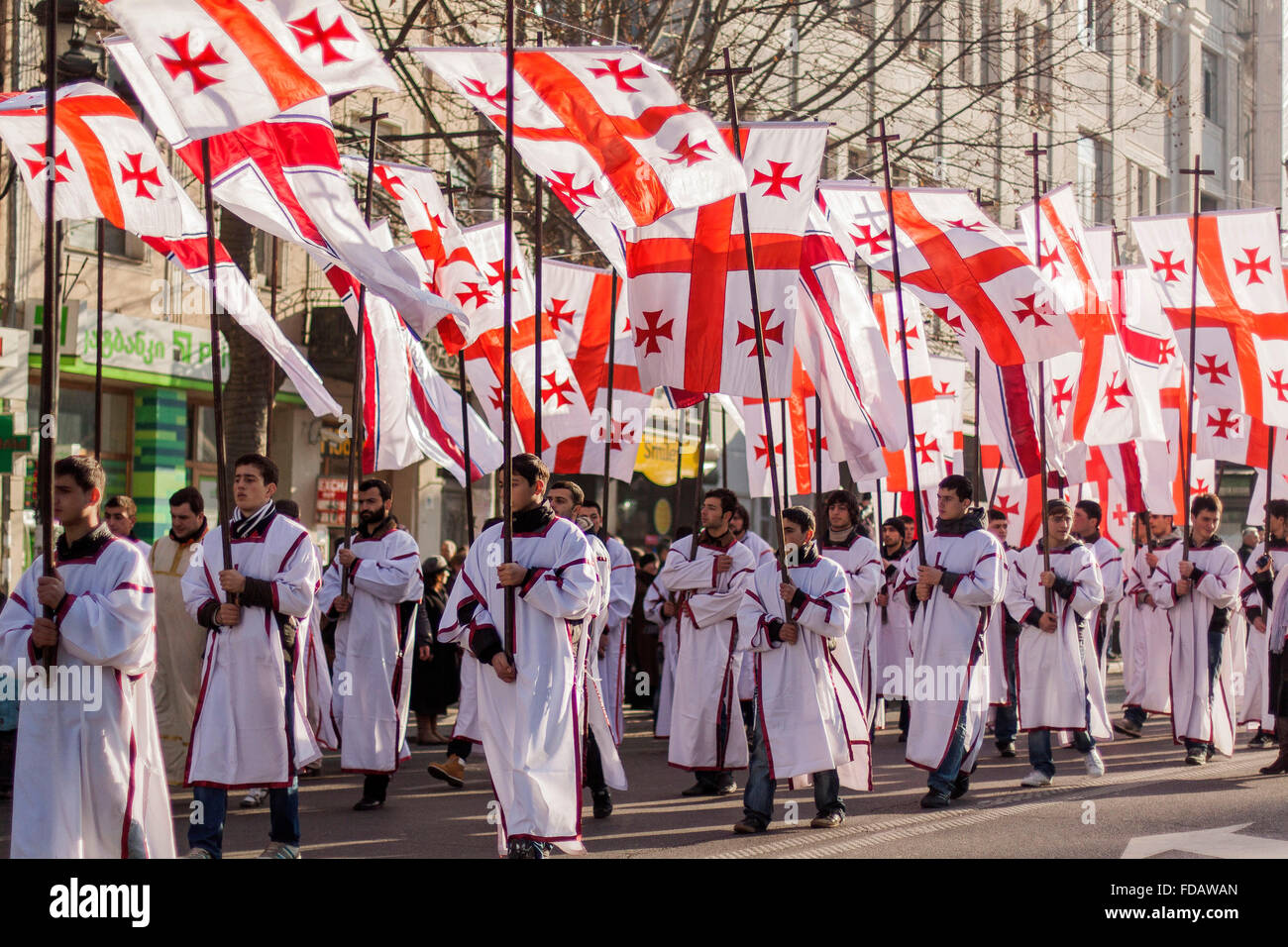 Alilo, processione di Natale, Tbilisi, Georgia. Foto Stock