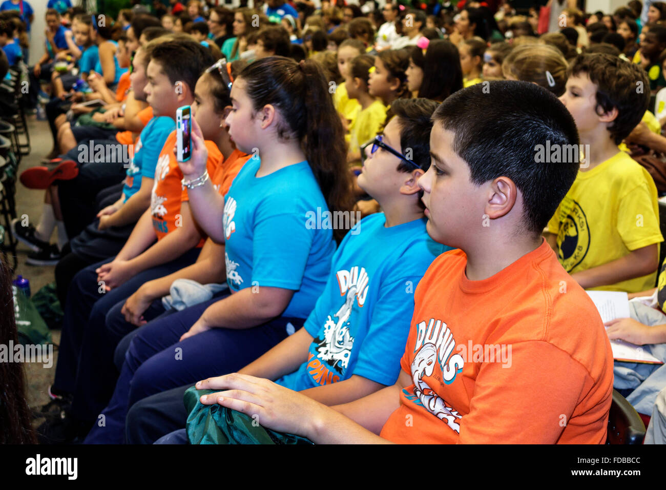 Miami Florida,Book Fair International,Miami Dade College campus,letterario,festival,evento annuale,studenti studenti istruzione alunni,ispanico latino Foto Stock
