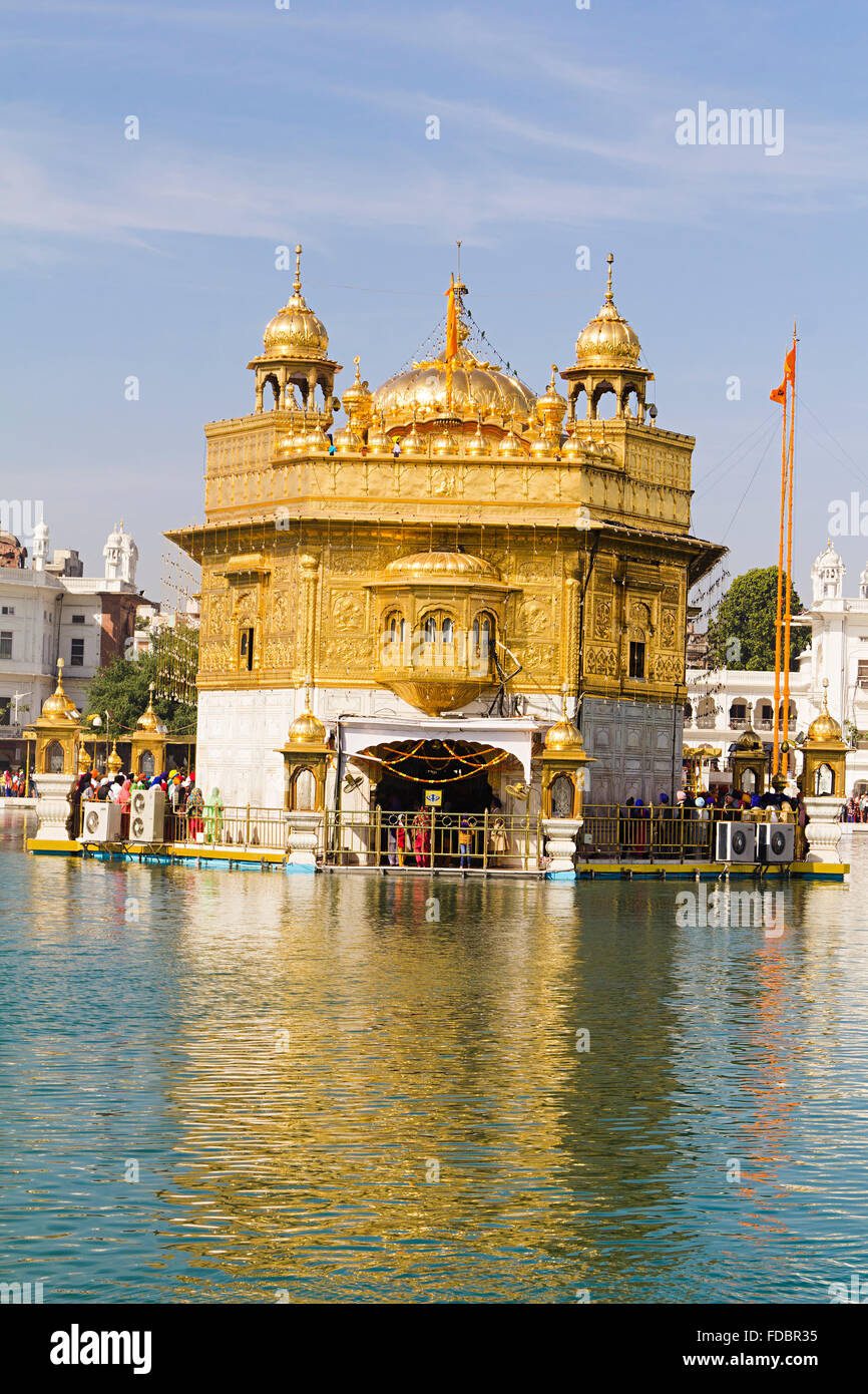 Tempio d'oro Amritsar Gurdwara nessuno Foto Stock