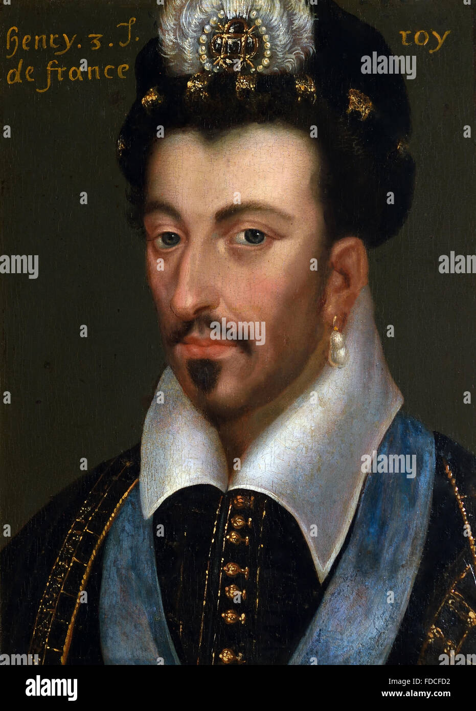 Ritratto di Henri III - Henry III 1551 - 1589 Re di Francia - Francese Foto Stock