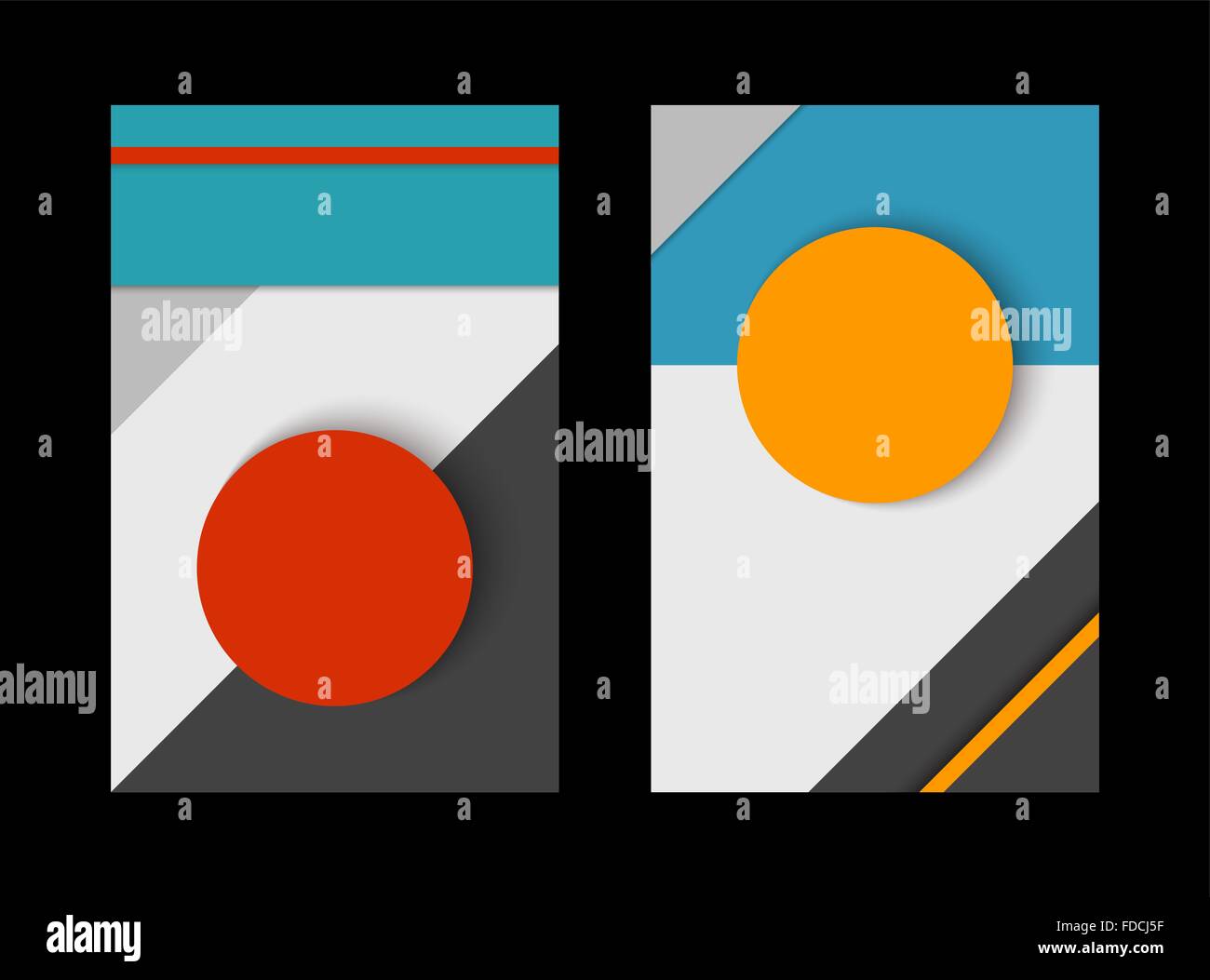 Il design del materiale astratto set di sfondo, geometria composizioni con carta colorata decorazione di stile in 3d. EPS10 vettore. Illustrazione Vettoriale