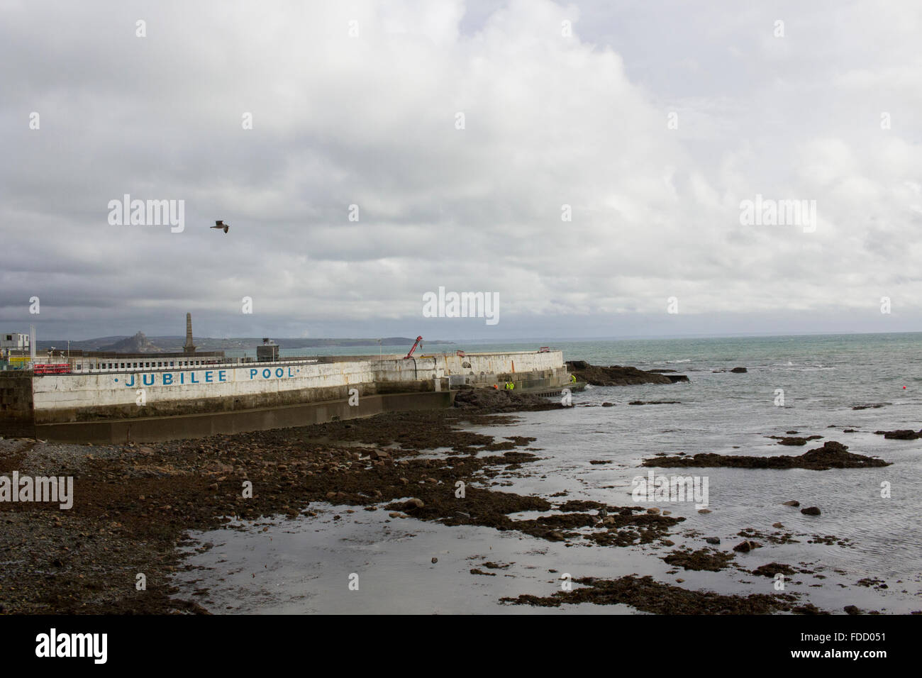 Giubileo in piscina a Penzance a causa di ri-aprire nel 2016 dopo importanti refurbishiment Foto Stock